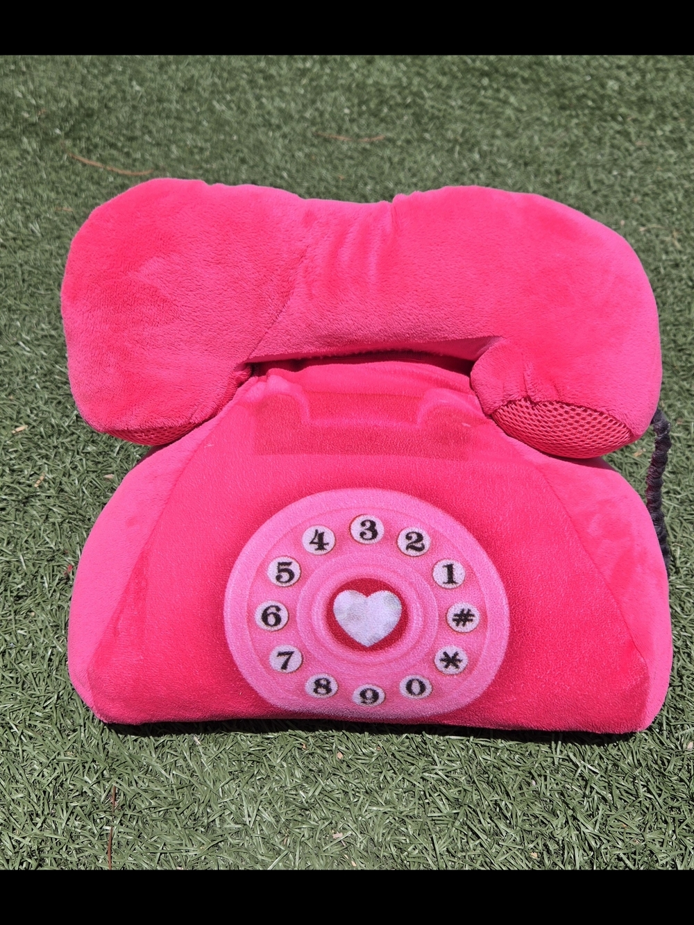 Pink Plush Retro Toy Phone - Unbranded